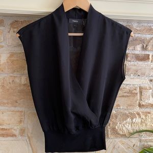 NEW, never worn adorable wrap Theory tank/top.